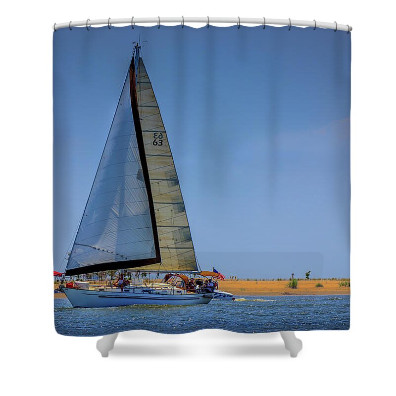 Sailing Shower Curtain featuring the photograph A Day To Sail by Barry Jones