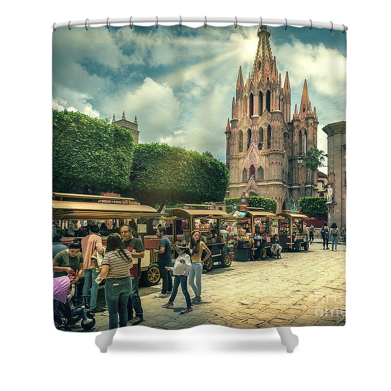 People Shower Curtain featuring the photograph A Day With the Family by Barry Weiss