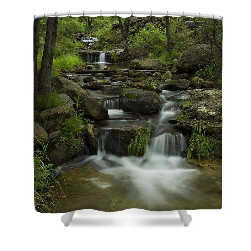 Creek Shower Curtain featuring the photograph A Peaceful Place by Sue Cullumber