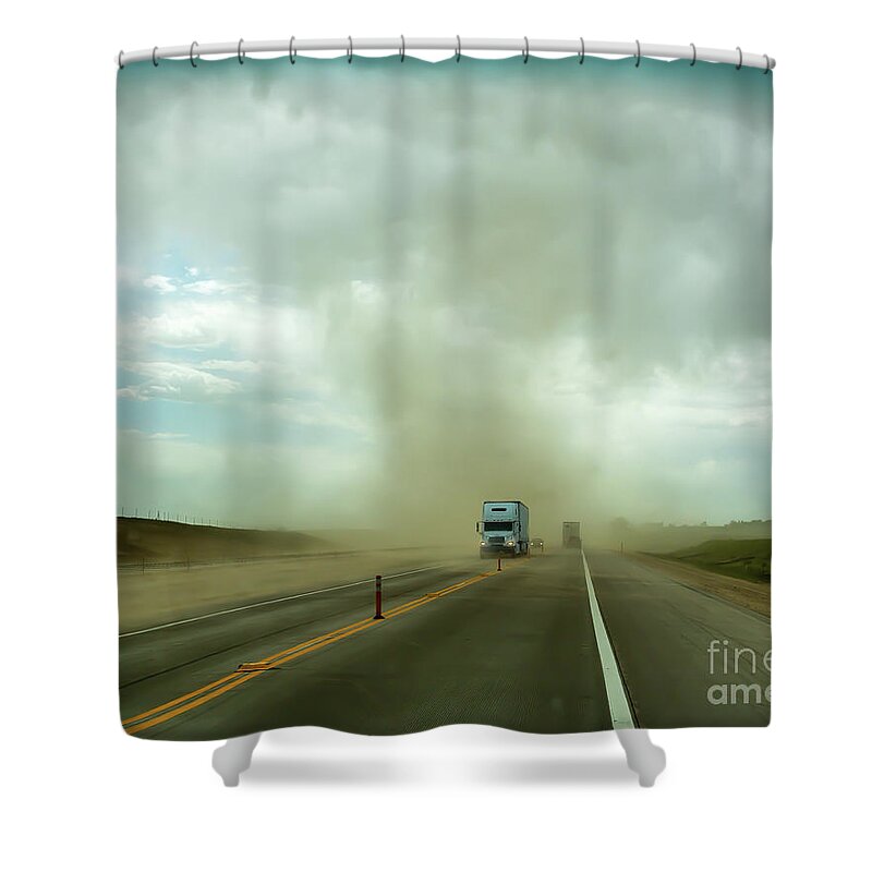 Jon Burch Shower Curtain featuring the photograph A Fine Kansas Day by Jon Burch Photography