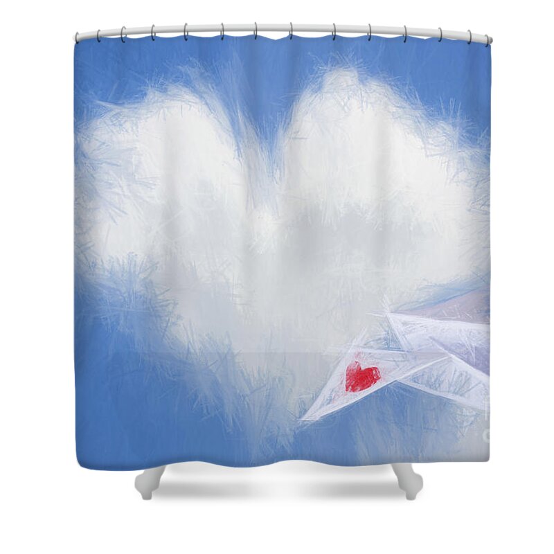 Love Shower Curtain featuring the digital art A flight of fancy by Jorgo Photography