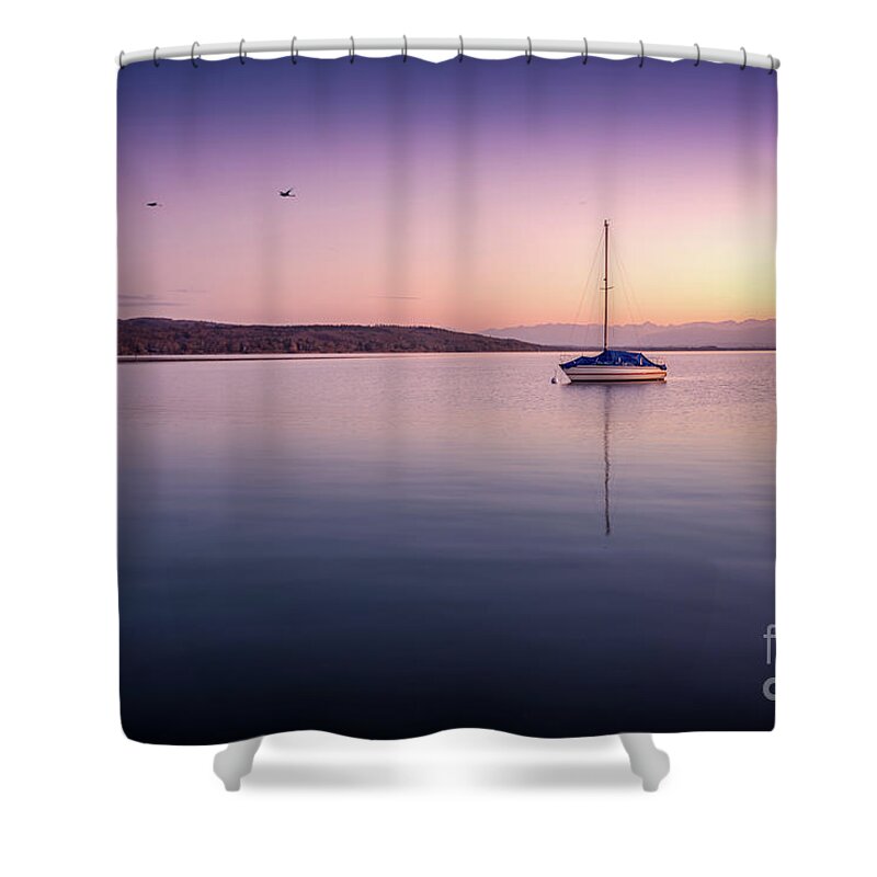 Ammersee Shower Curtain featuring the photograph A Fragile Moment by Hannes Cmarits