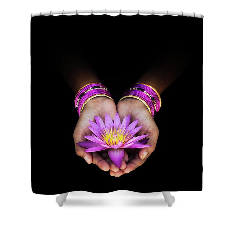 Indian Shower Curtain featuring the photograph A Gift by Tim Gainey