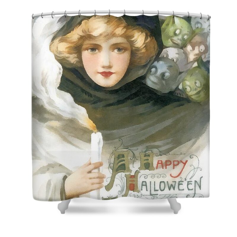 Unknown Shower Curtain featuring the photograph A Happy Halloween by Unknown