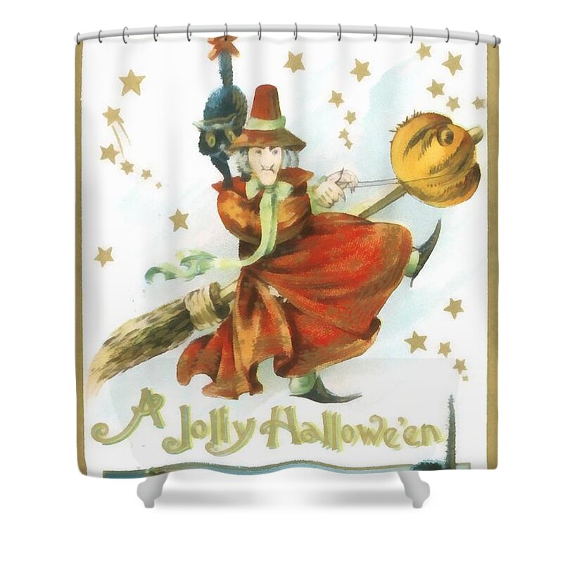 Unknown Shower Curtain featuring the photograph A Jolly Halloween by Unknown