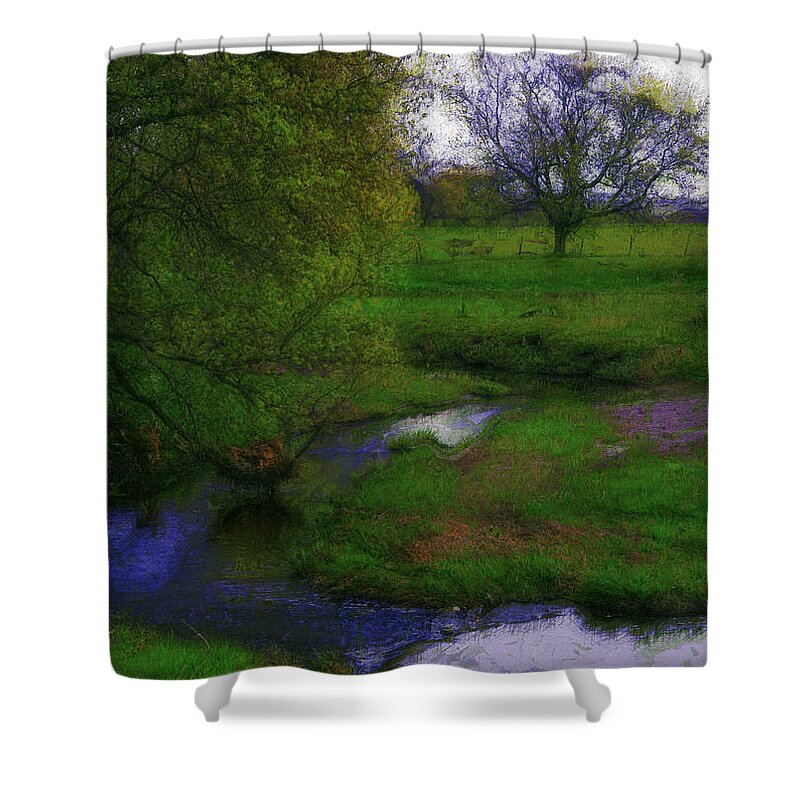 Landscape Shower Curtain featuring the photograph A Lovers Picnic by Julie Lueders 