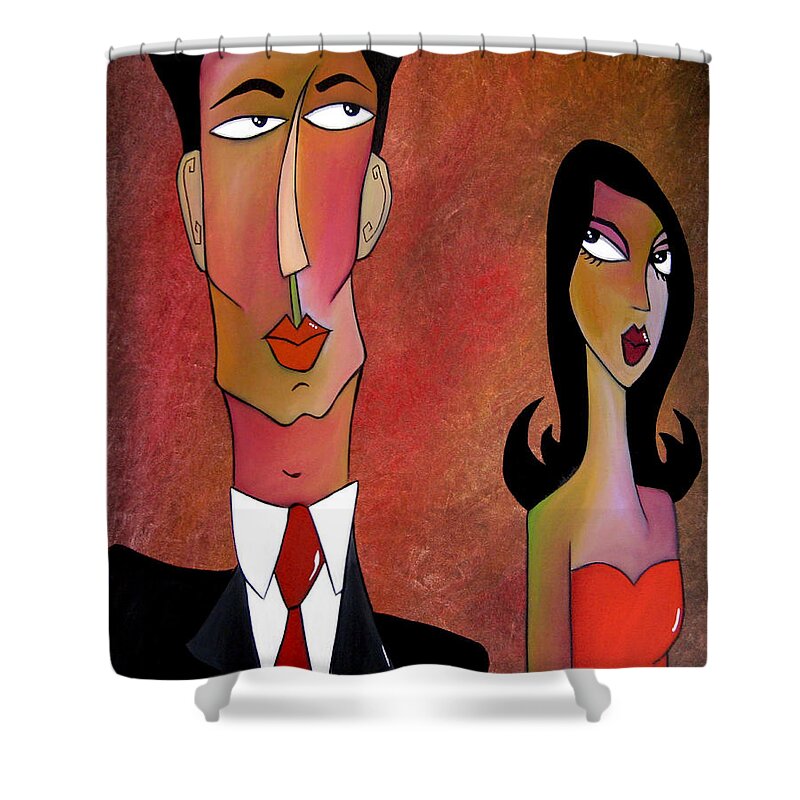 Fidostudio Shower Curtain featuring the painting A Matter Of Time by Tom Fedro