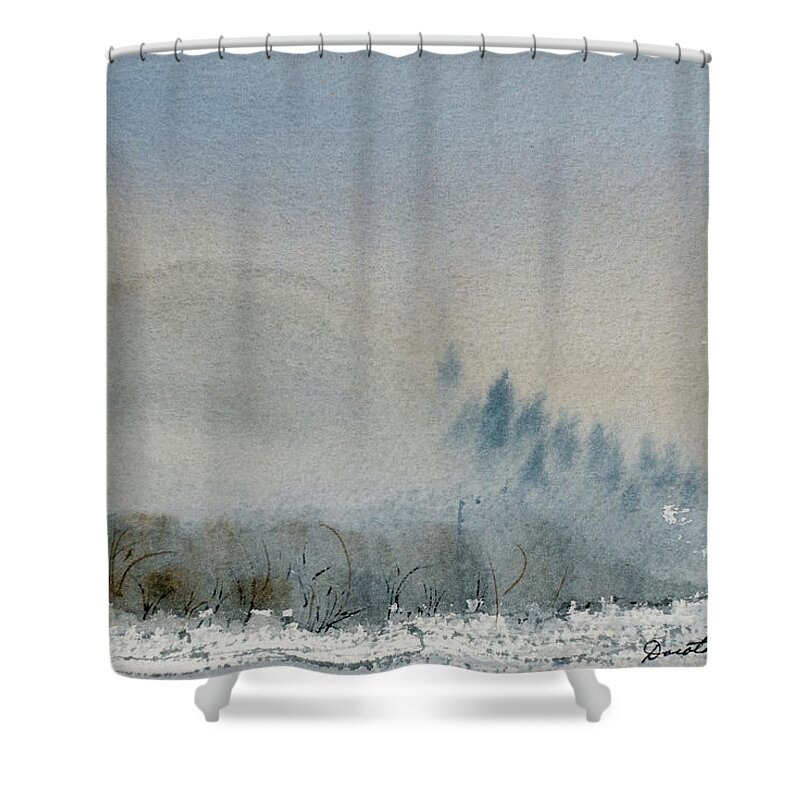 Australia Shower Curtain featuring the painting A Misty Morning by Dorothy Darden