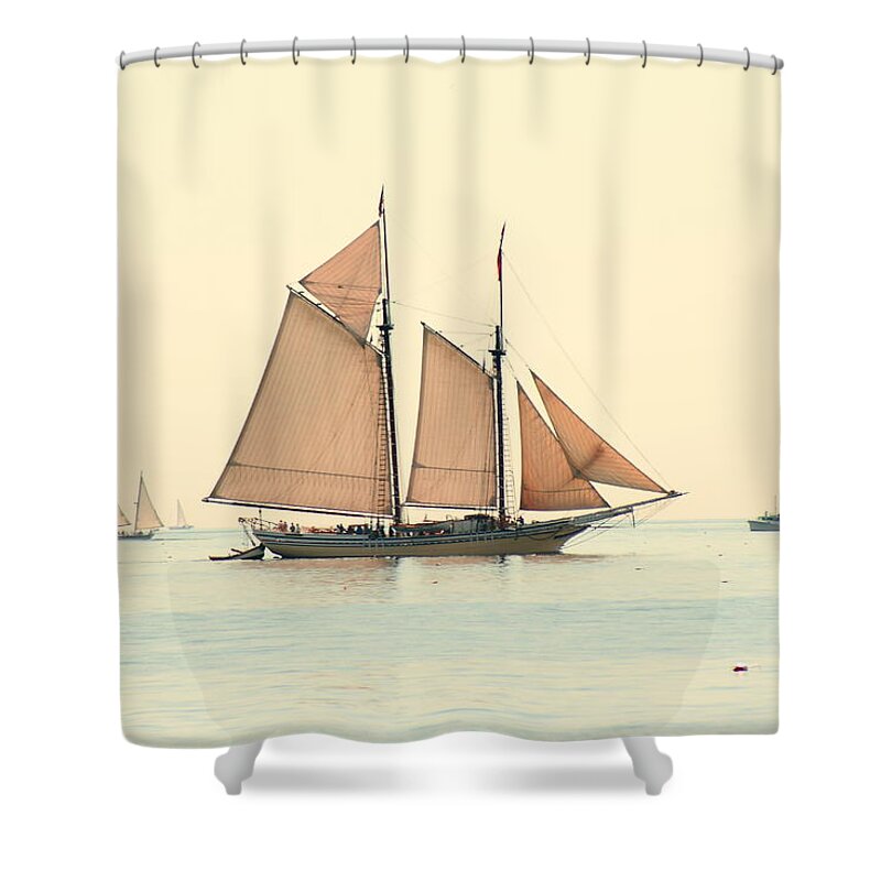 Seascape Shower Curtain featuring the photograph A Morning In Maine by Doug Mills