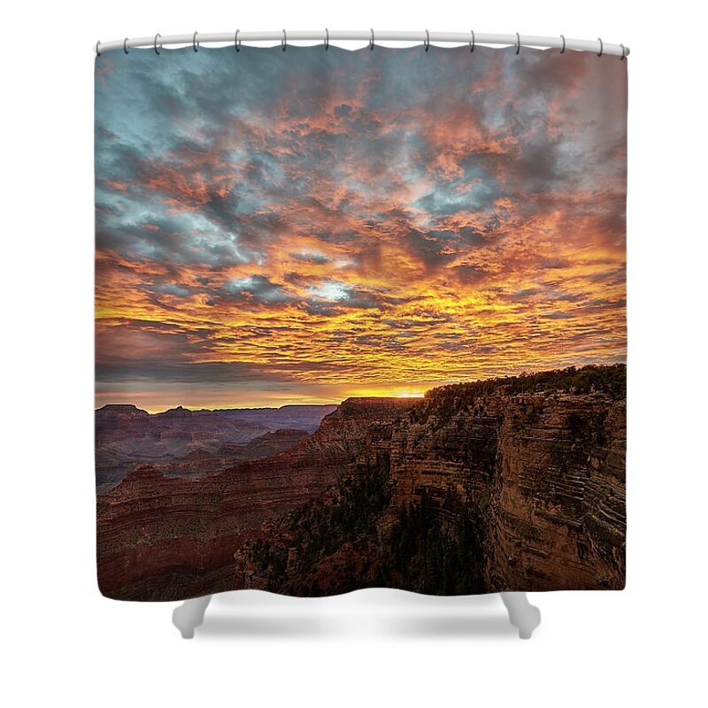Decor Shower Curtain featuring the photograph A New Day in the Canyon by Jon Glaser