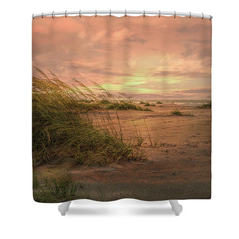 Beach Shower Curtain featuring the photograph A Painted Sunrise by John M Bailey