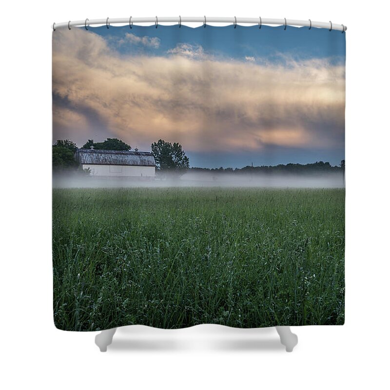 Storm Clouds Shower Curtain featuring the photograph A Passing Spring Storm 2016-2 by Thomas Young