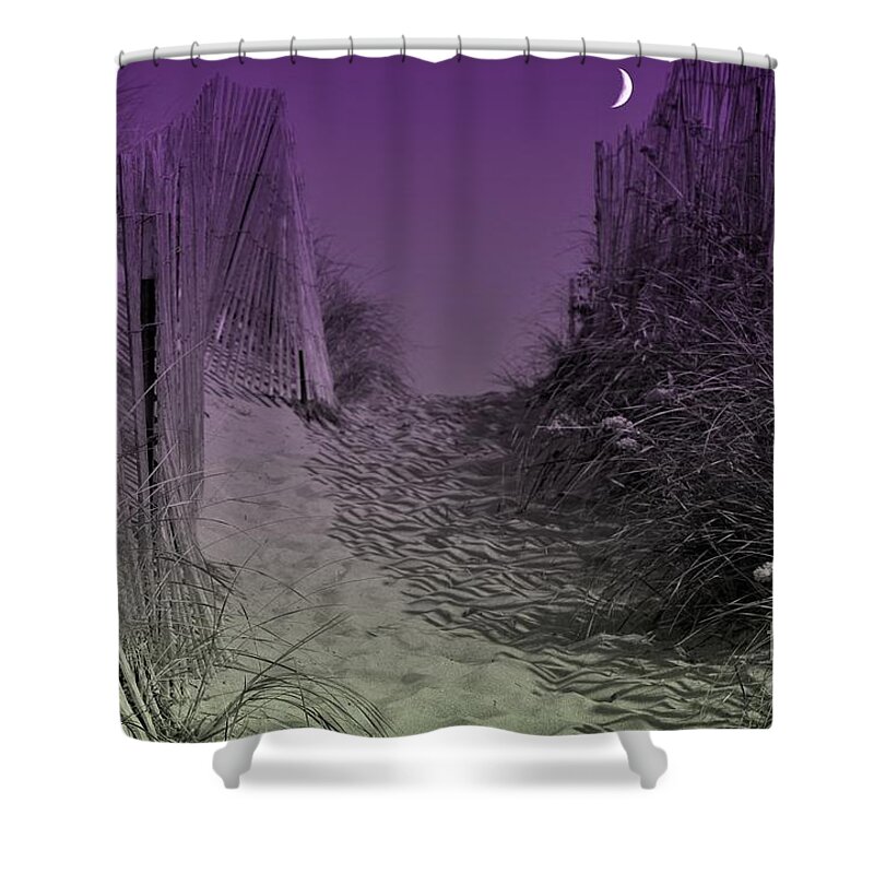 Beach Shower Curtain featuring the photograph A Path To The Atlantic by Barbara S Nickerson