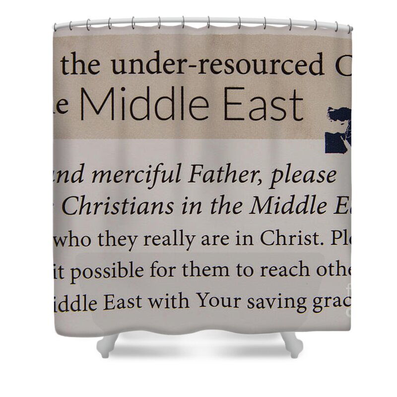 Reid Callaway Prayer Art Shower Curtain featuring the photograph A Prayer For the Middle East Prayer Art by Reid Callaway