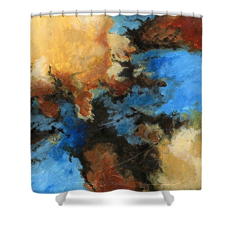 Abstract Shower Curtain featuring the painting A Precious Few Abstract by Karla Beatty