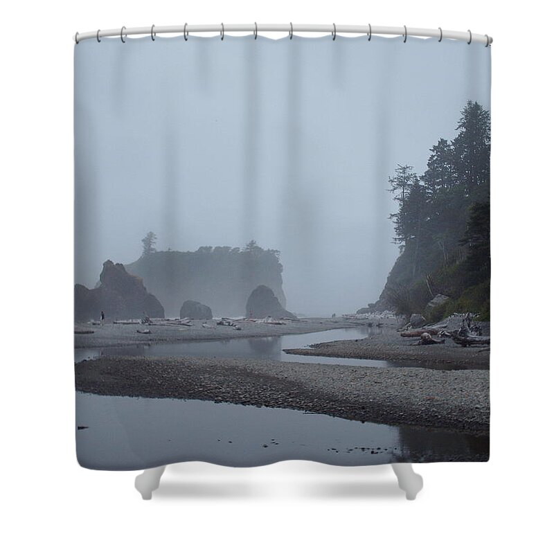 Landscape Shower Curtain featuring the photograph A Quiet Mist by Julie Lueders 