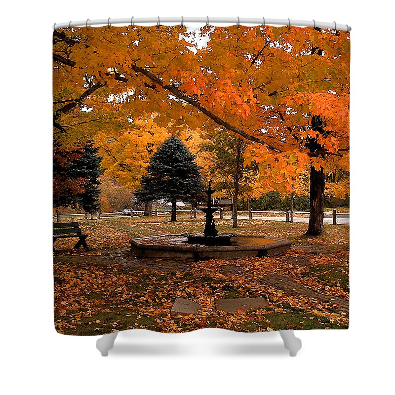  Shower Curtain featuring the photograph A Quiet Moment on the Common by Wayne King