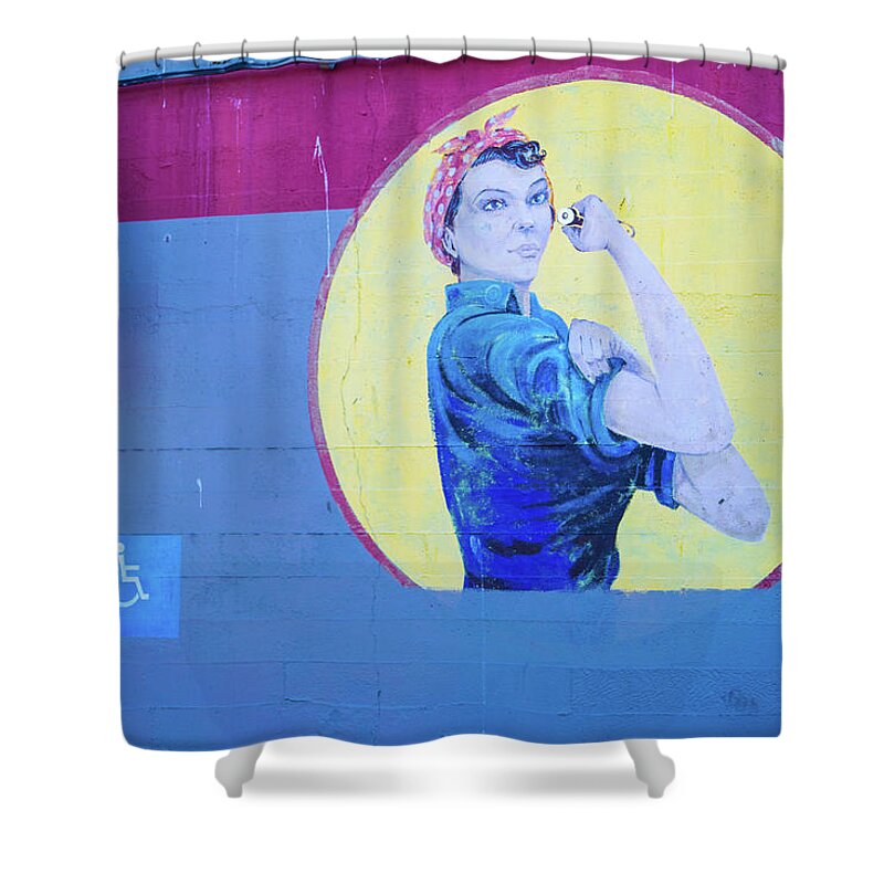 Strength Shower Curtain featuring the photograph A Real Wonder Woman by Tom Cochran