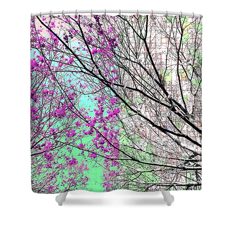 Tree Shower Curtain featuring the photograph A Redistribution Of Color by Andy Rhodes