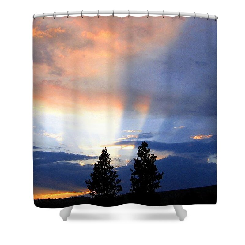 Sky Shower Curtain featuring the photograph A Riveting Sky by Will Borden