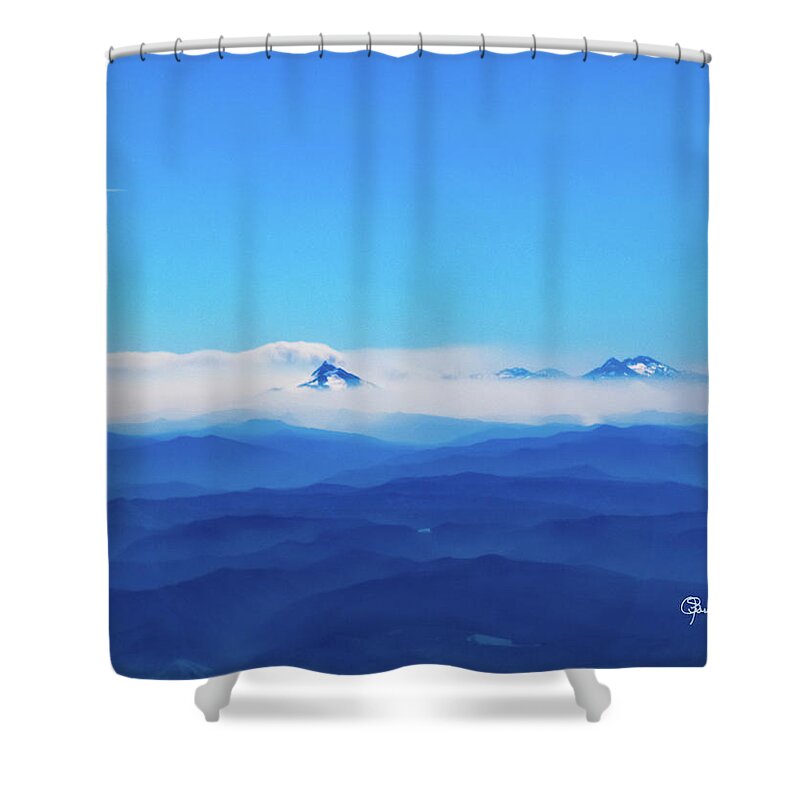 Susan Molnar Shower Curtain featuring the photograph A Sea of Mountains by Susan Molnar