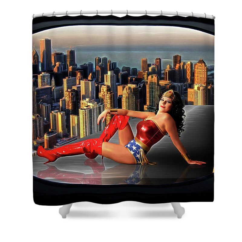 Wonder Shower Curtain featuring the photograph A Seat With A View by Jon Volden