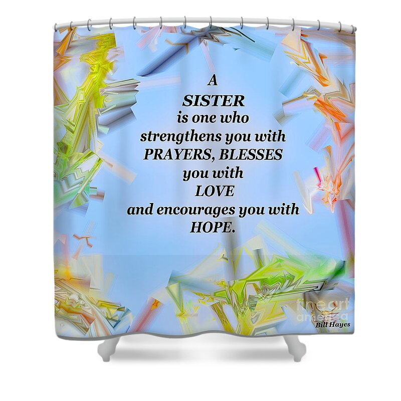 Abstracts Shower Curtain featuring the digital art A Sister - Signed Digital Art by DB Hayes