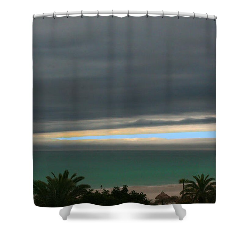 Storm Shower Curtain featuring the photograph A Sliver of Hope by Mariarosa Rockefeller