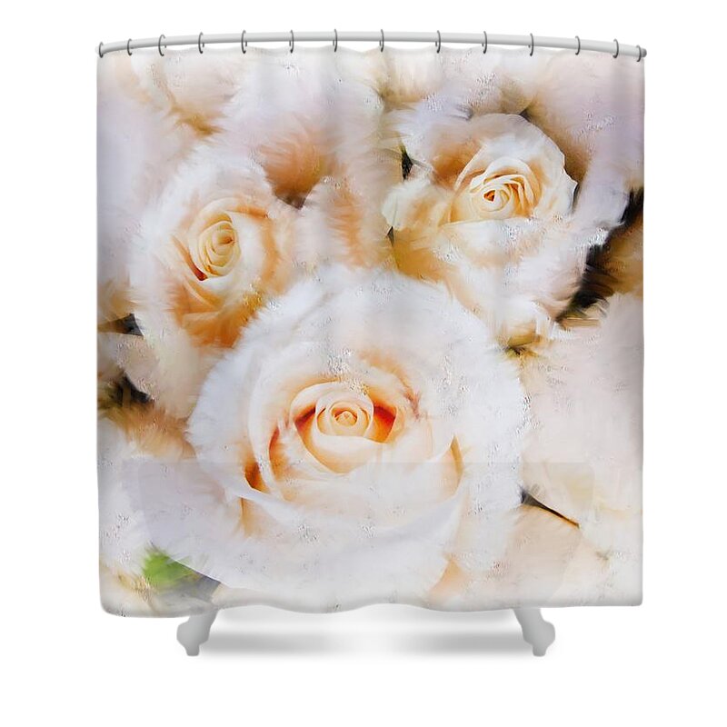 Flower Shower Curtain featuring the photograph A Soft Rose by Ches Black
