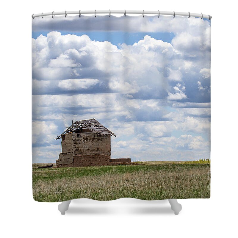 Colorado Plains Shower Curtain featuring the photograph A Solitary Existance by Jim Garrison