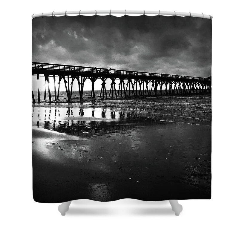 Kelly Hazel Shower Curtain featuring the photograph A Storm at Sunrise by Kelly Hazel