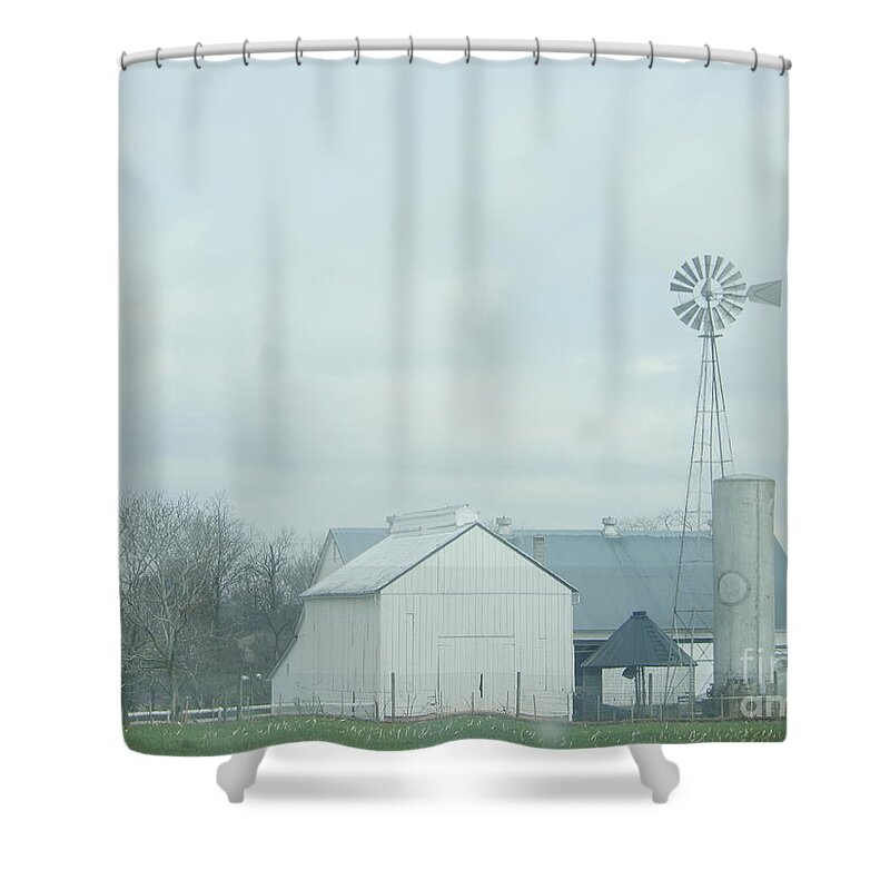 Amish Shower Curtain featuring the photograph A Storm Moves In by Christine Clark
