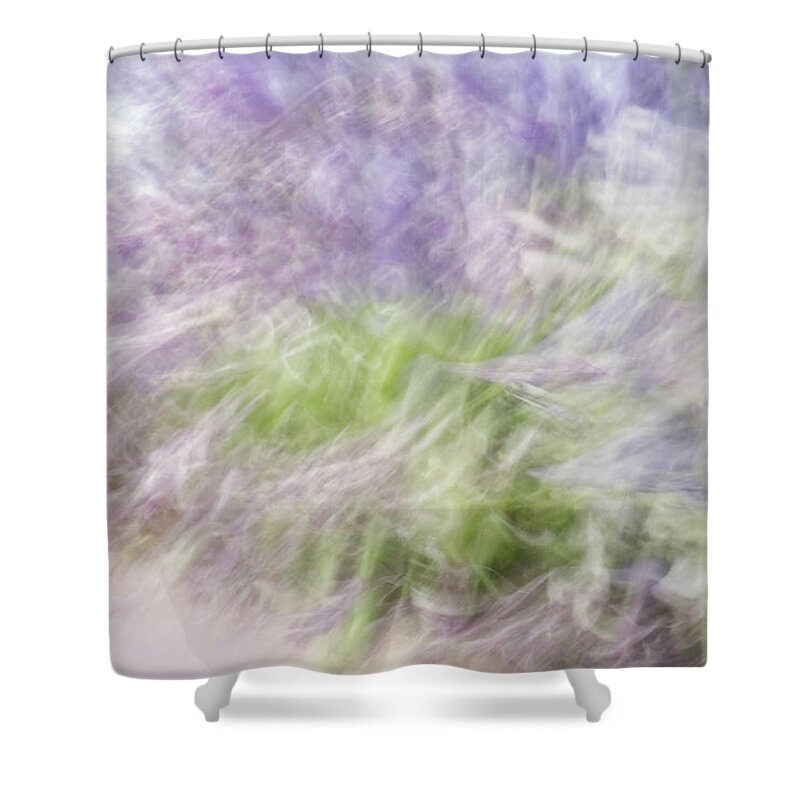 Abstract Shower Curtain featuring the photograph A Suggestion of a Flower by Cheryl Day