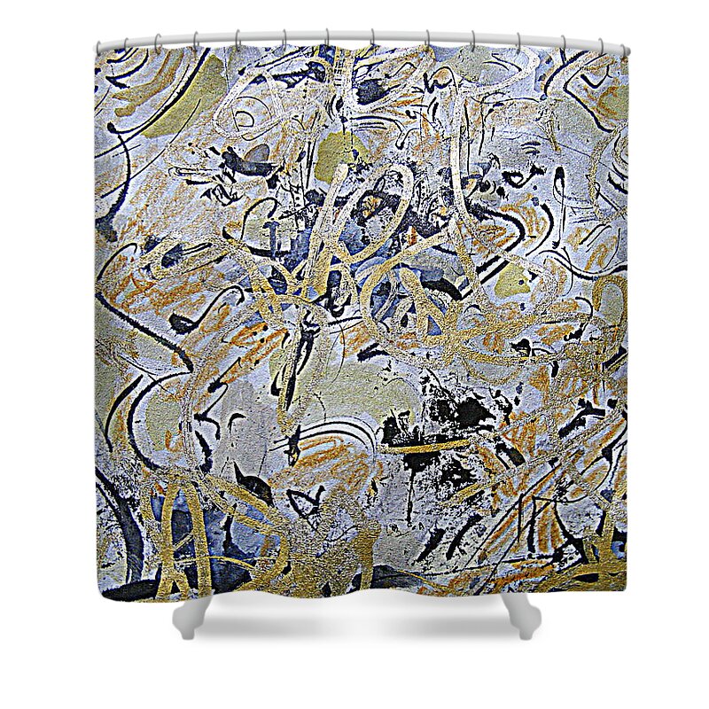 Abstract Painting Shower Curtain featuring the painting A Symphony by Nancy Kane Chapman