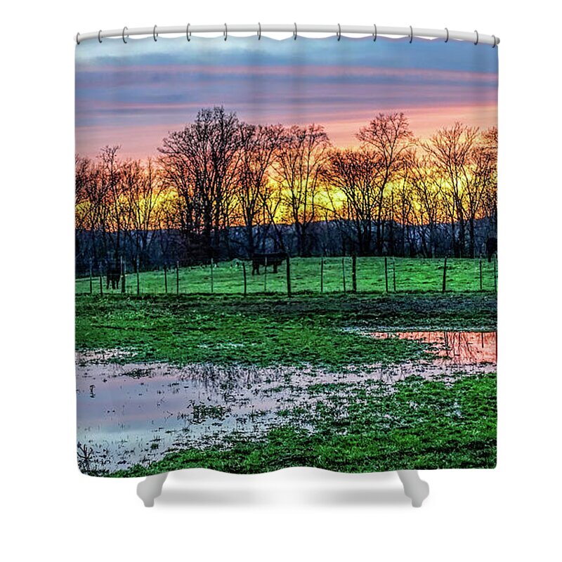 (rockefeller Preserve Shower Curtain featuring the photograph A Time For Reflection by Jeffrey Friedkin