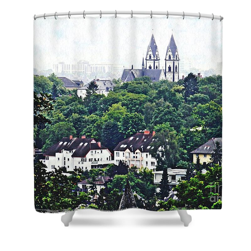 City Shower Curtain featuring the photograph A View of Wiesbaden by Sarah Loft
