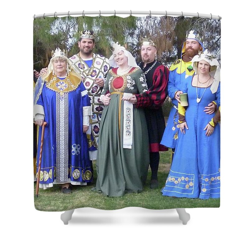Renaissance Shower Curtain featuring the photograph A visit with royalty by Russell D Holder