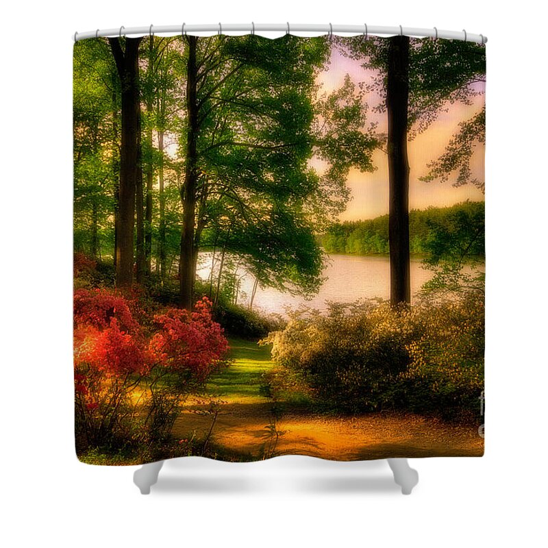 Azalea Shower Curtain featuring the photograph A Walk In The Park by Lois Bryan