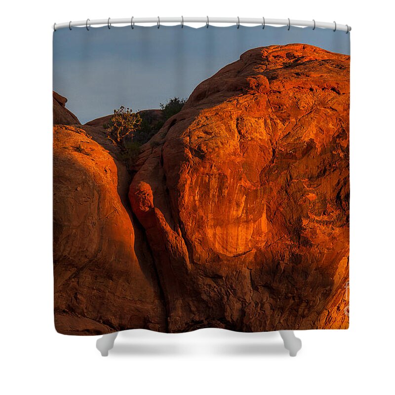 Utah Shower Curtain featuring the photograph A Warm Welcome by Jim Garrison
