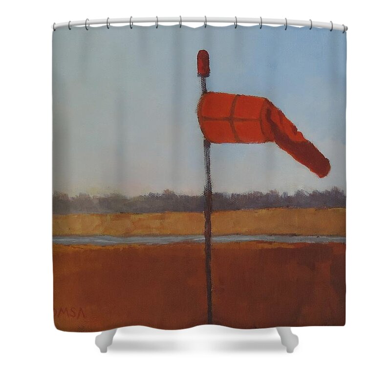 Bright Shower Curtain featuring the painting A Westerly Wind - Art by Bill Tomsa by Bill Tomsa