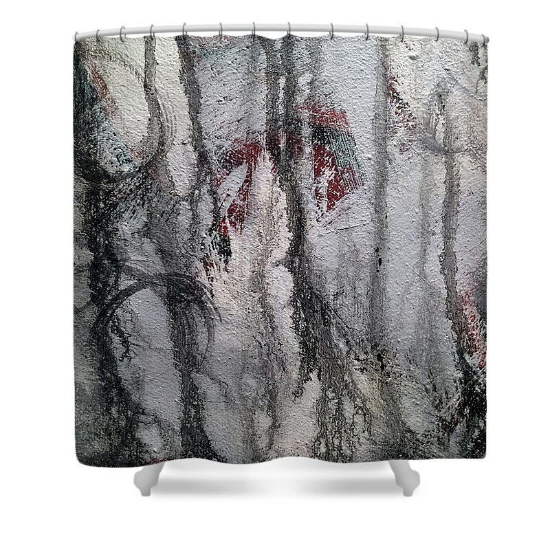 Earthy Shower Curtain featuring the painting A2 by Lance Headlee