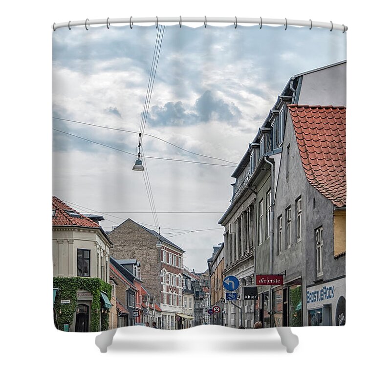 Aarhus Shower Curtain featuring the photograph Aarhus Urban Scene by Antony McAulay