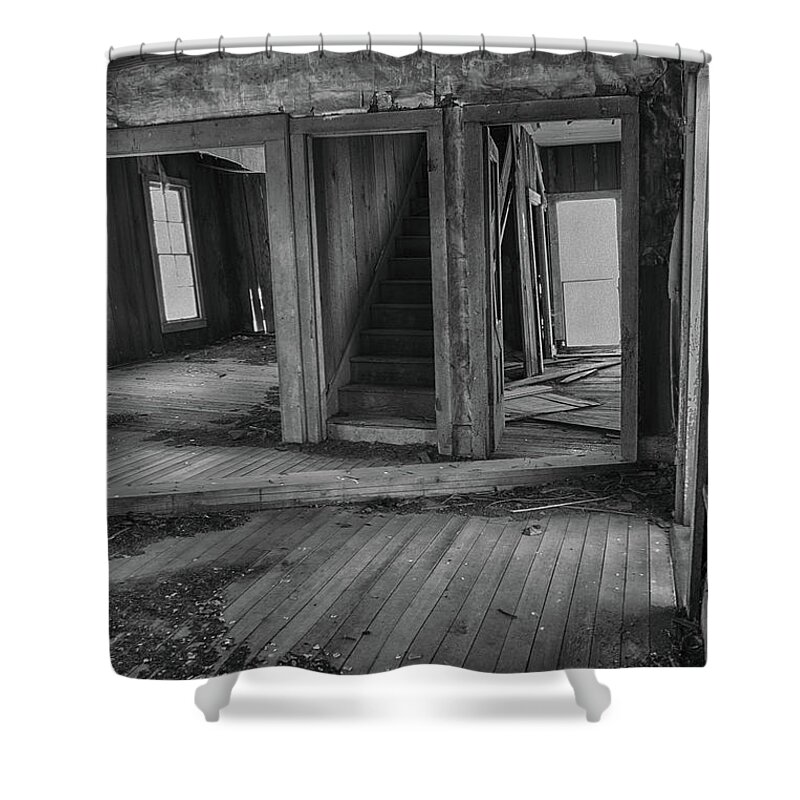Bw Photography Shower Curtain featuring the photograph Abandoned #1 by Bonnie Bruno