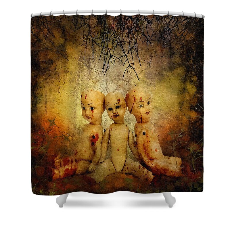 Doll Shower Curtain featuring the photograph Abandoned by Andrea Kollo