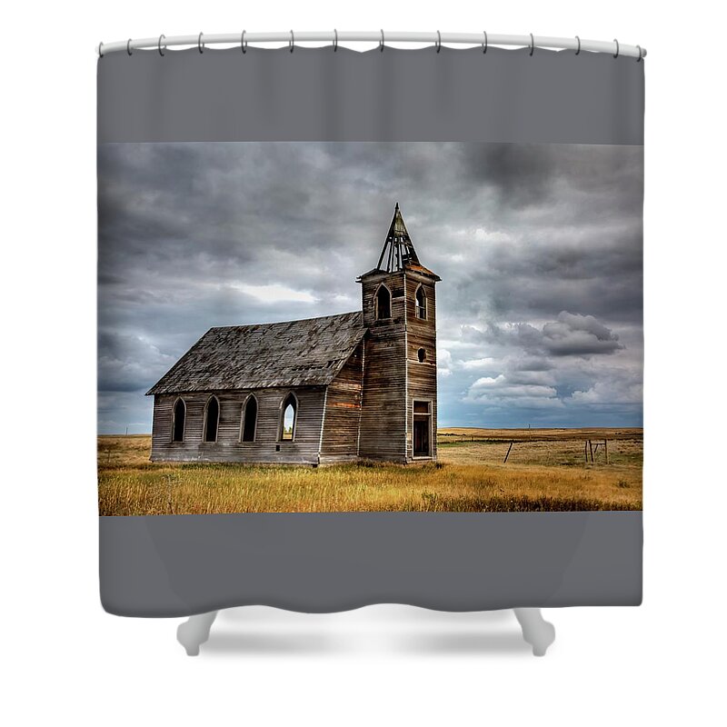 Print Shower Curtain featuring the photograph Abandoned Beauty by Harriet Feagin