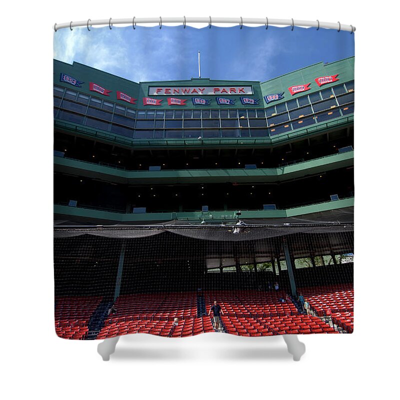 Red Sox Shower Curtain featuring the photograph Above it All by Paul Mangold