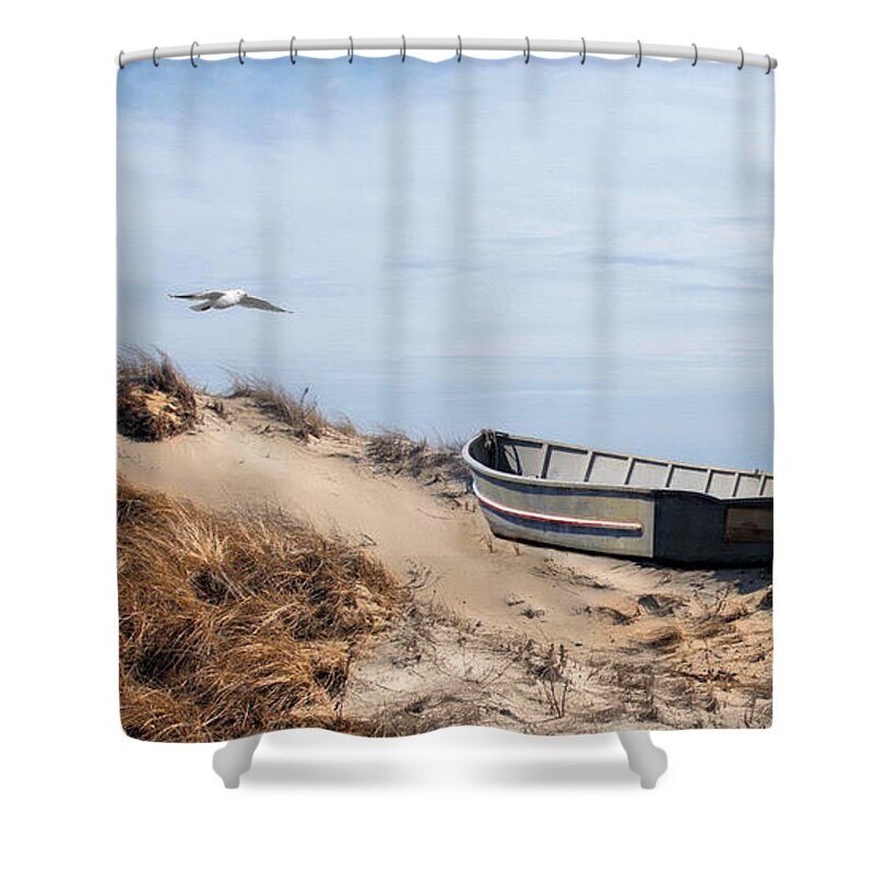 Boat Shower Curtain featuring the photograph Above Sea Level by Robin-Lee Vieira