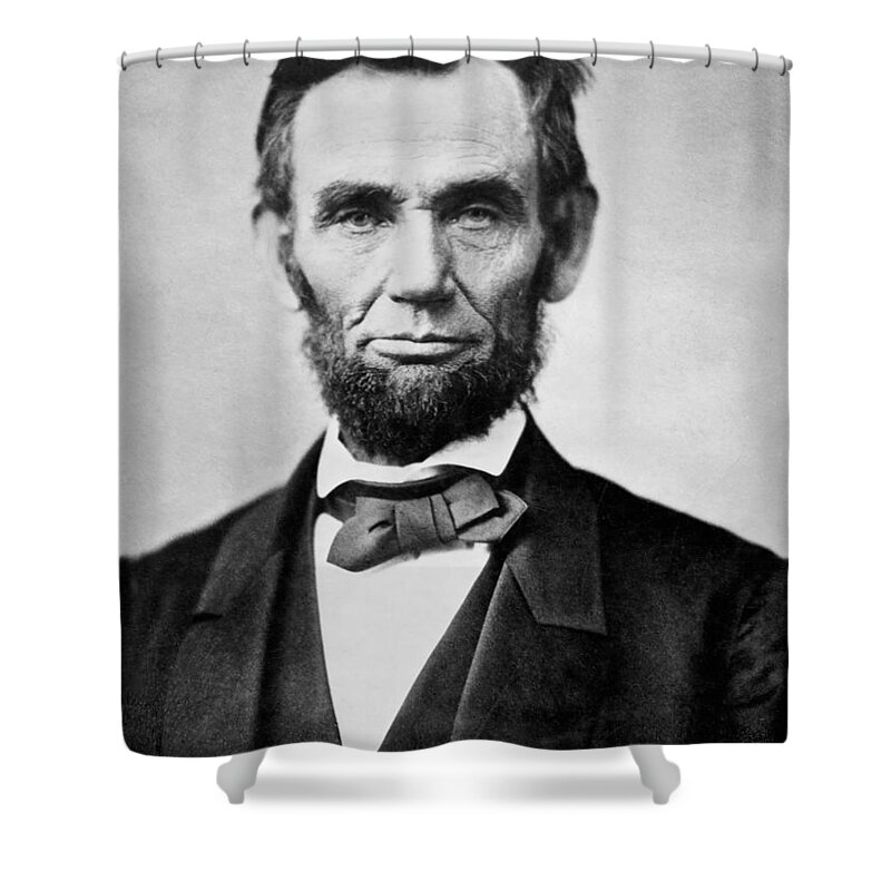 abraham Lincoln Shower Curtain featuring the photograph Abraham Lincoln - portrait by International Images