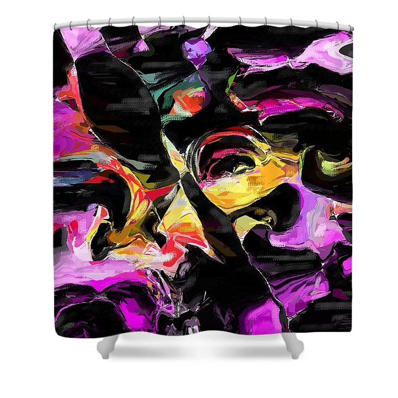Fine Art Shower Curtain featuring the digital art Abstract 011715 by David Lane