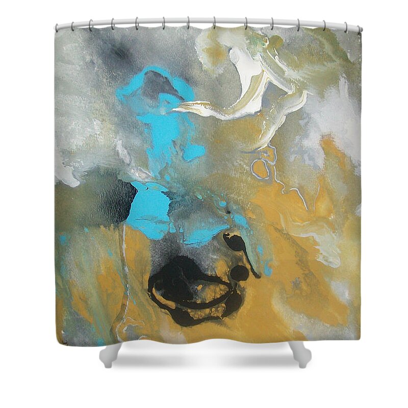 Abstract Art Shower Curtain featuring the painting Abstract #017 by Raymond Doward